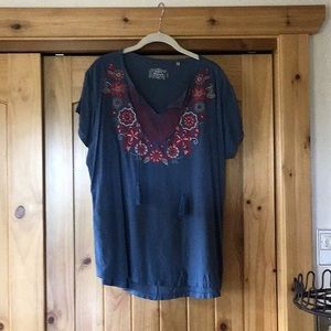 Panhandle cap sleeve top